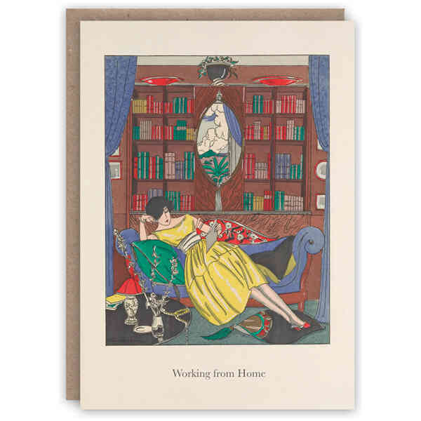 Working From Home greeting card