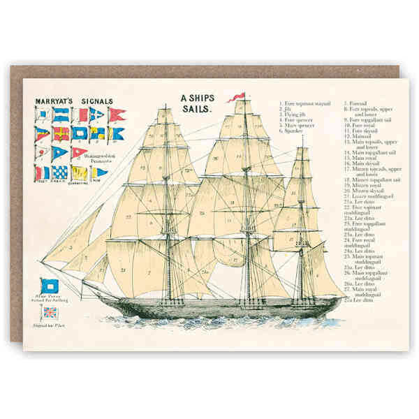 Ship's Sails greeting card