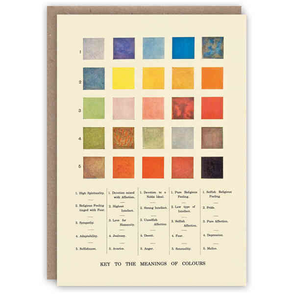 Meanings of Colour greeting card
