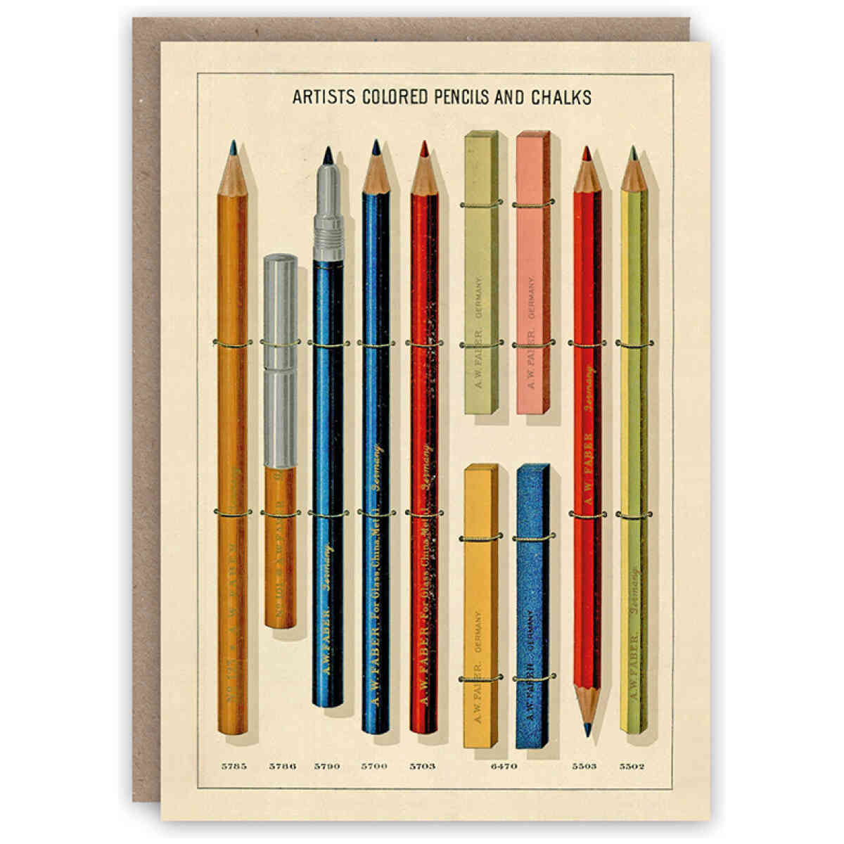 Pencils greeting card