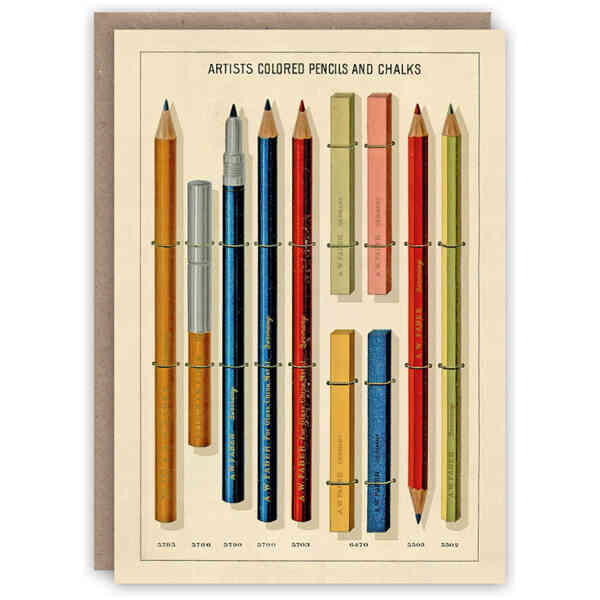 Pencils greeting card