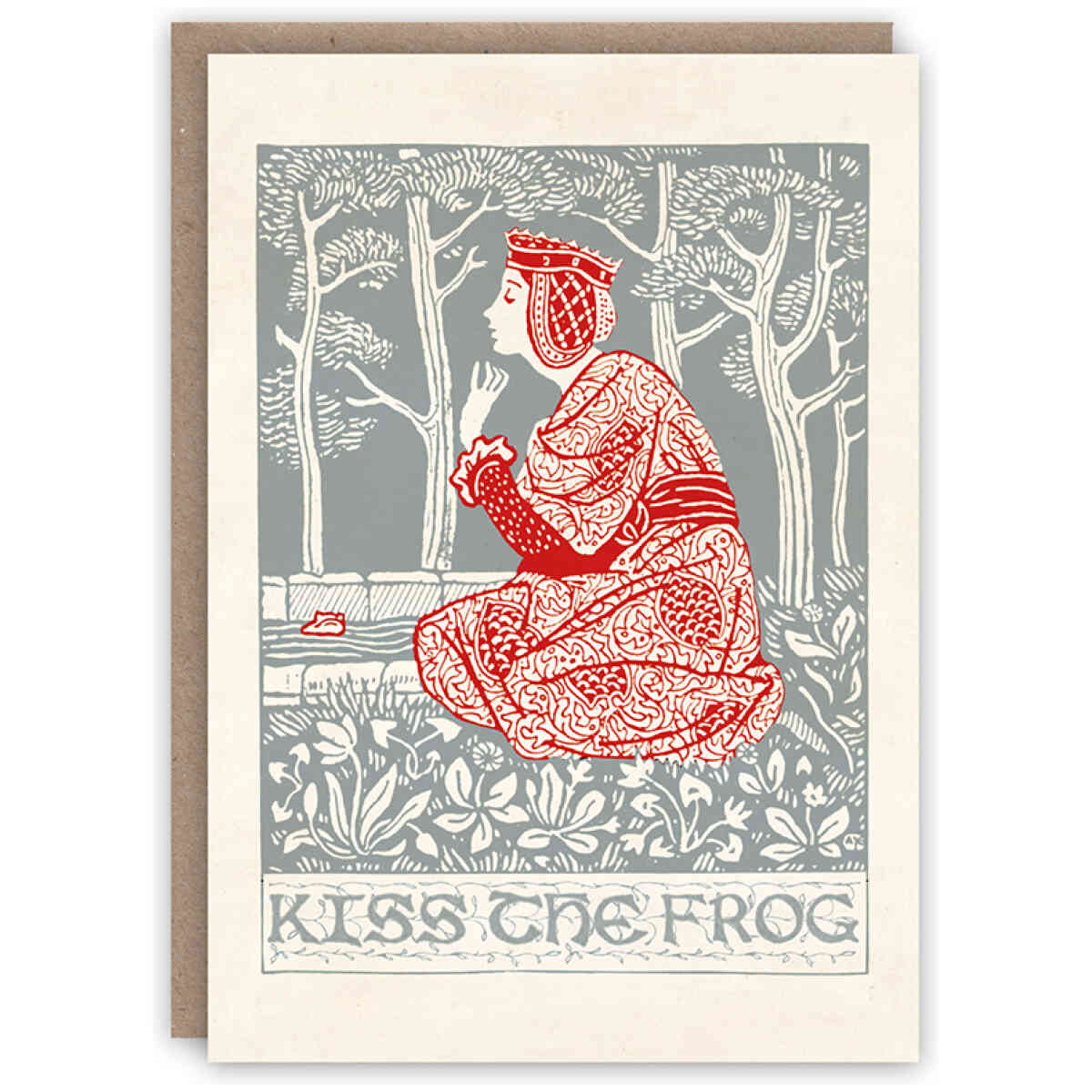 Kiss the Frog greeting card