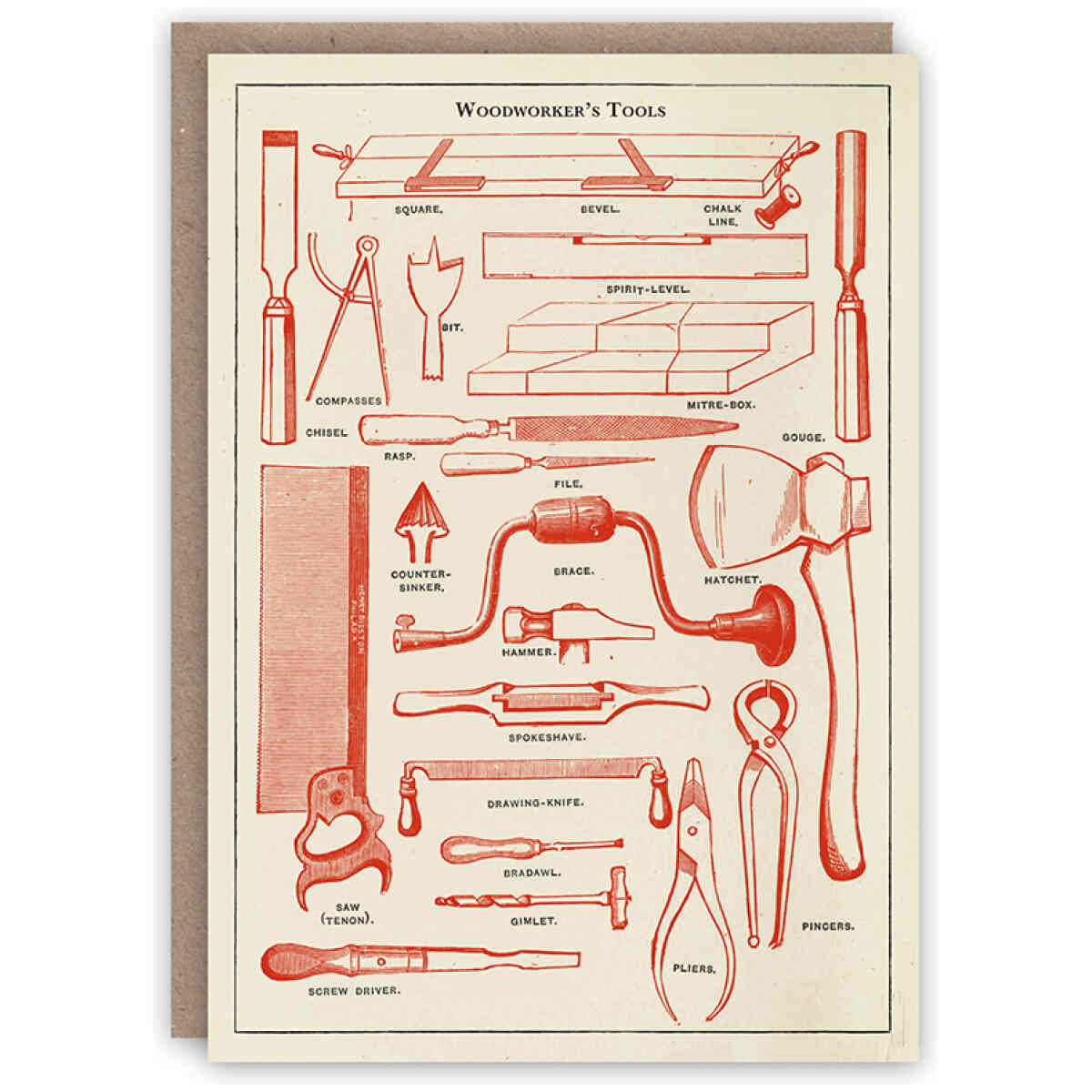 Woodworker's Tools greeting card