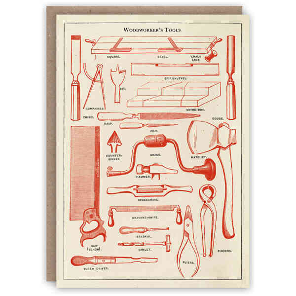 Woodworker's Tools greeting card