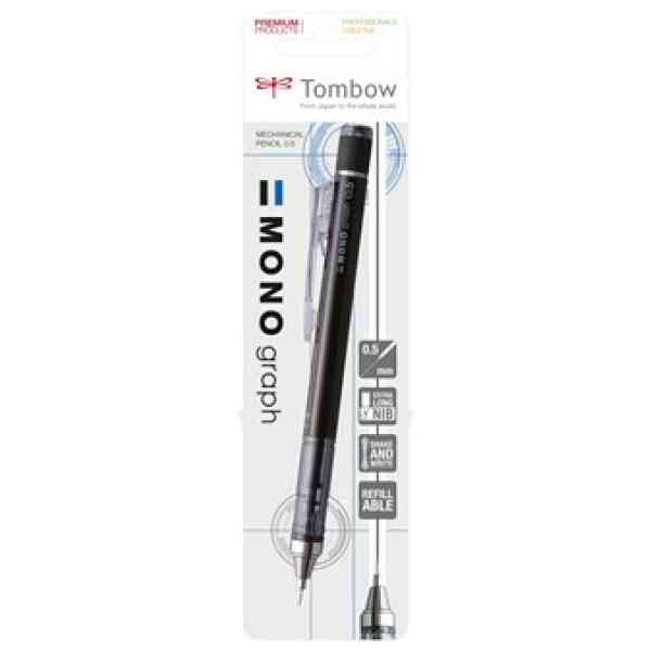 Tombow stiftpenna Mono graph 0,5 svart blister