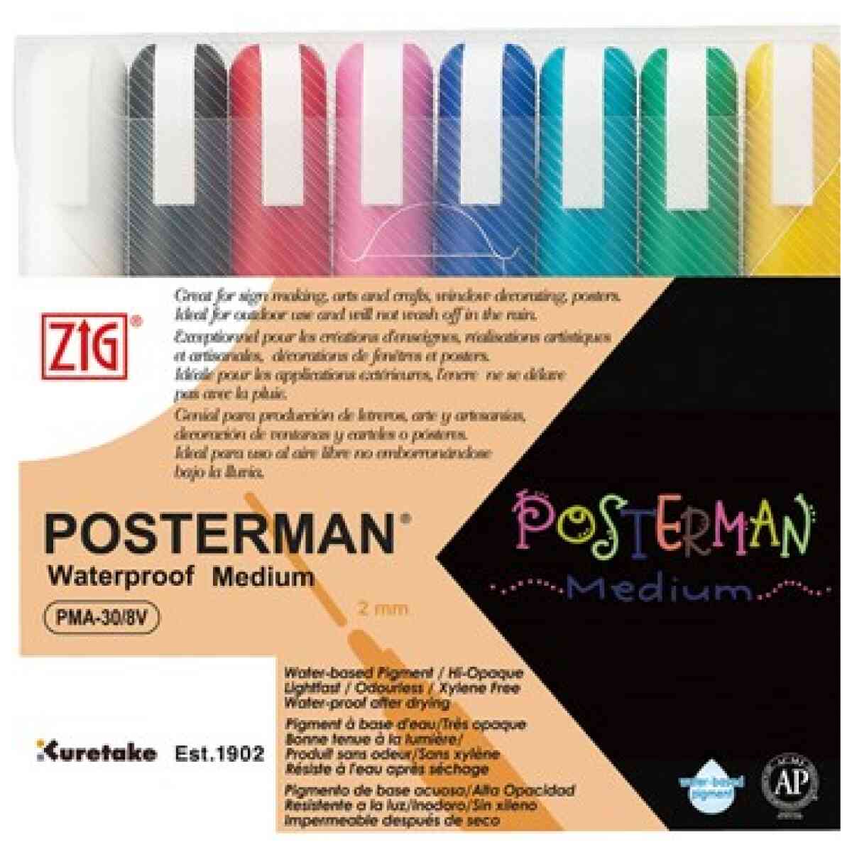 ZIG Posterman PMA-30 2mm 8/etui