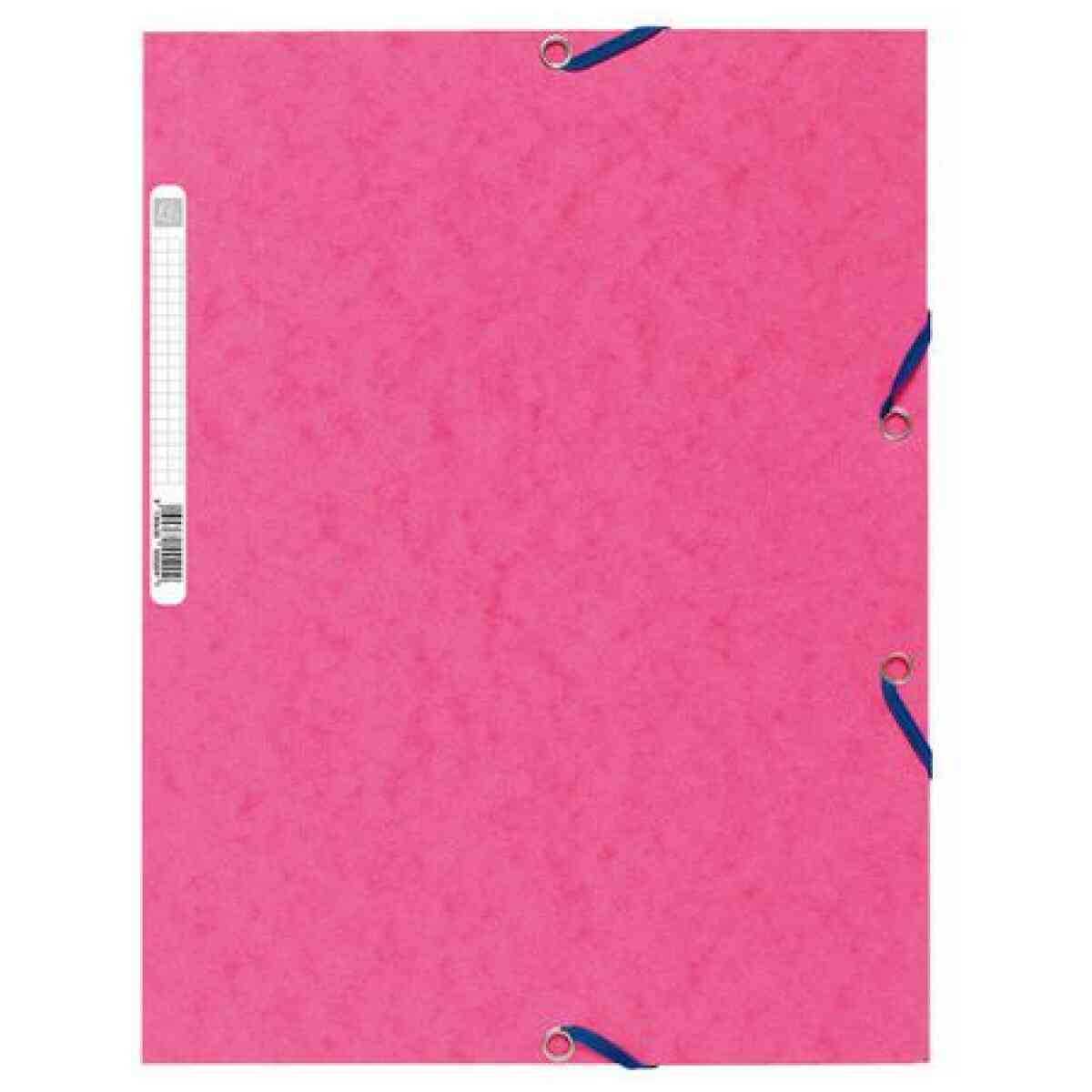 Gummibandsmapp EXACOMPTA 3-klaff A4 rosa
