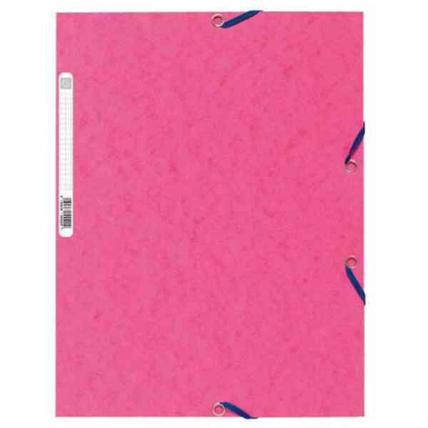 Gummibandsmapp EXACOMPTA 3-klaff A4 rosa
