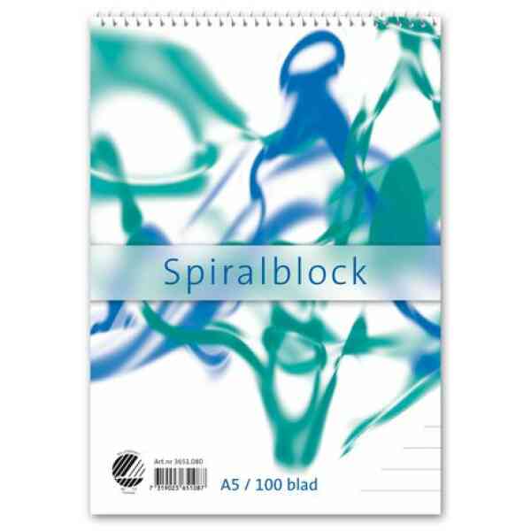 Spiralblock A6 60g 100 blad linjerat