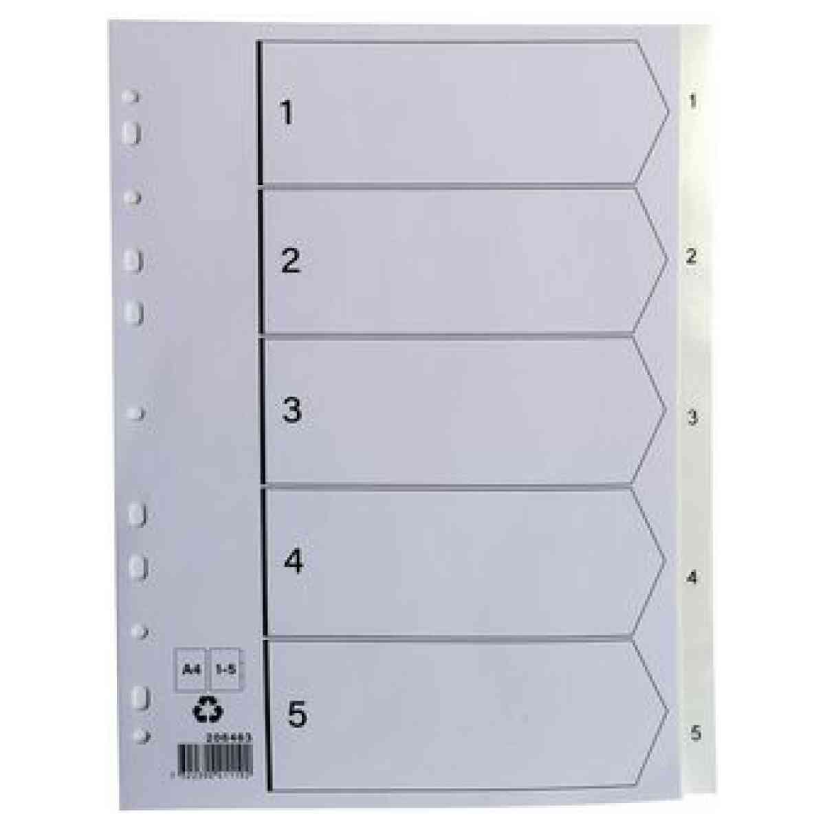 Plastregister A4 1-5 vit