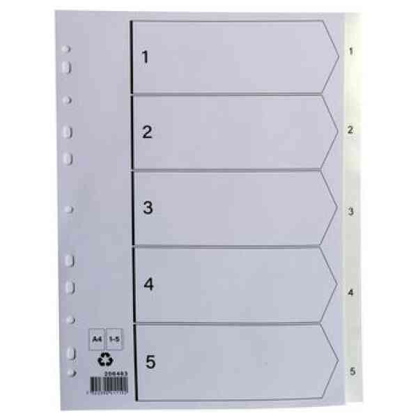 Plastregister A4 1-5 vit