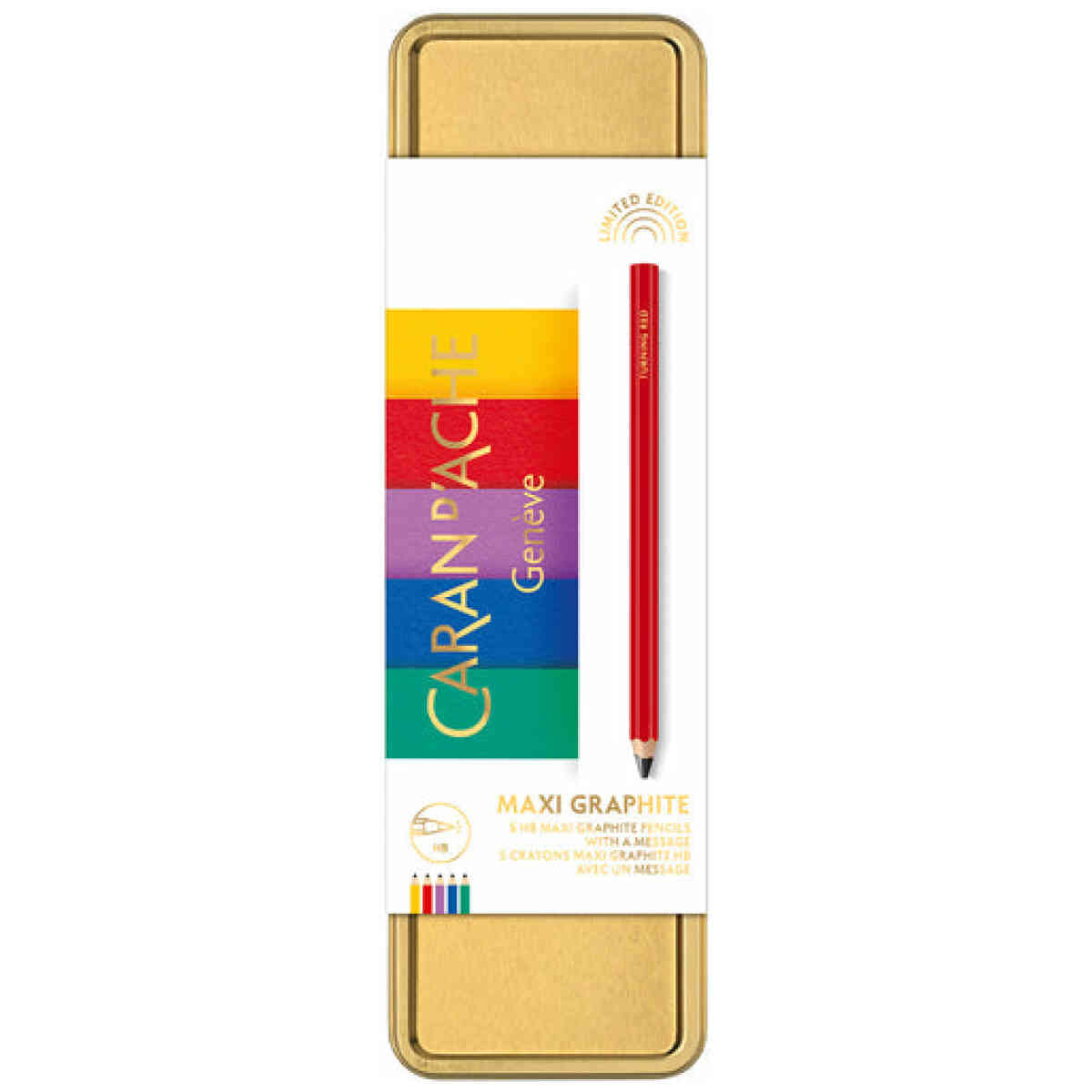 Caran d´Ache Colour Treasure Maxi Graphite HB Set of 5 Pencils (Limited Edition)