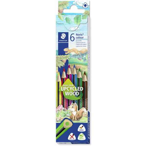 Noris® colour 187 - Cardboard box containing 6 coloured pencils in assorted colours