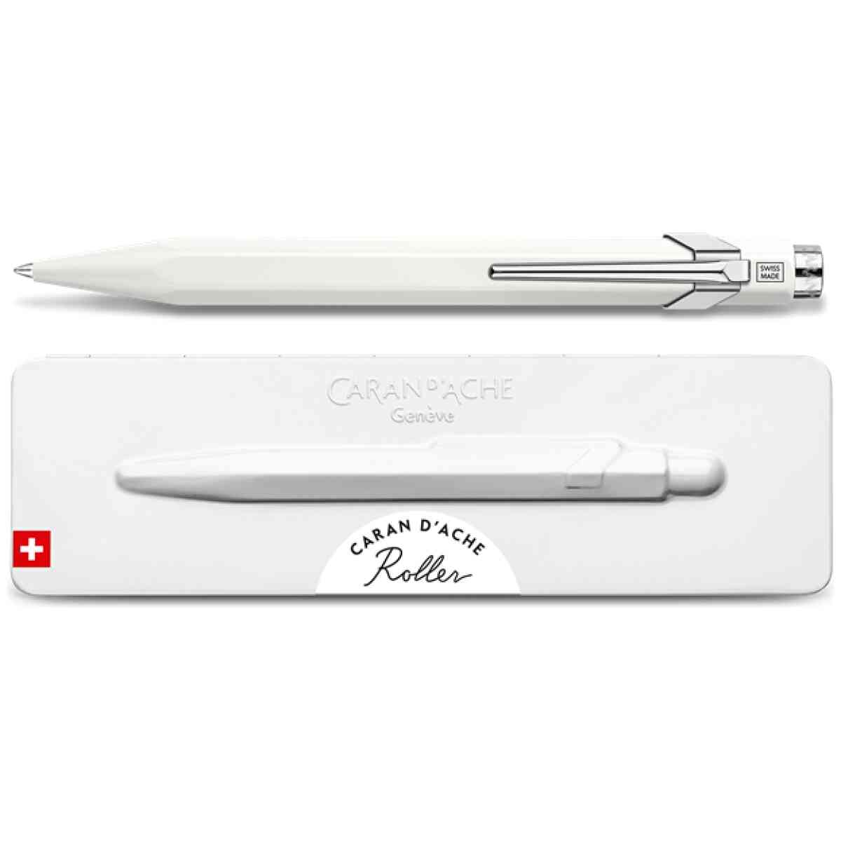 Caran d'Ache Roller Pen 849, White with etui