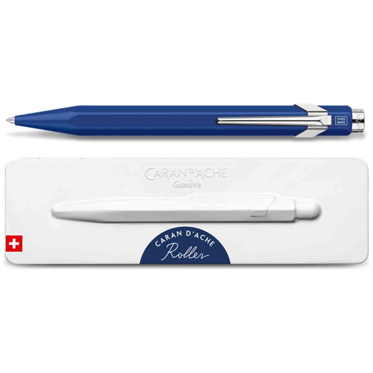 e stylo roller 849 vernis bleu avec etui caran d ache detail0 0