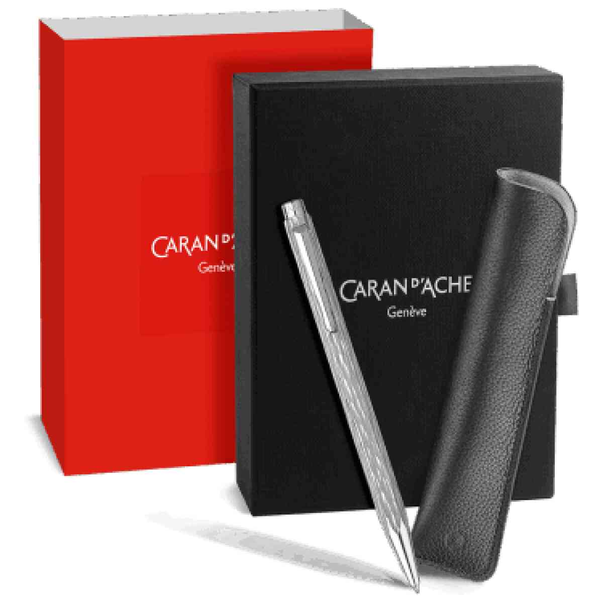 Caran d'Ache Set Ecridor Venetian Palladium Kulspetspenna & Läderfodral - Special Edition