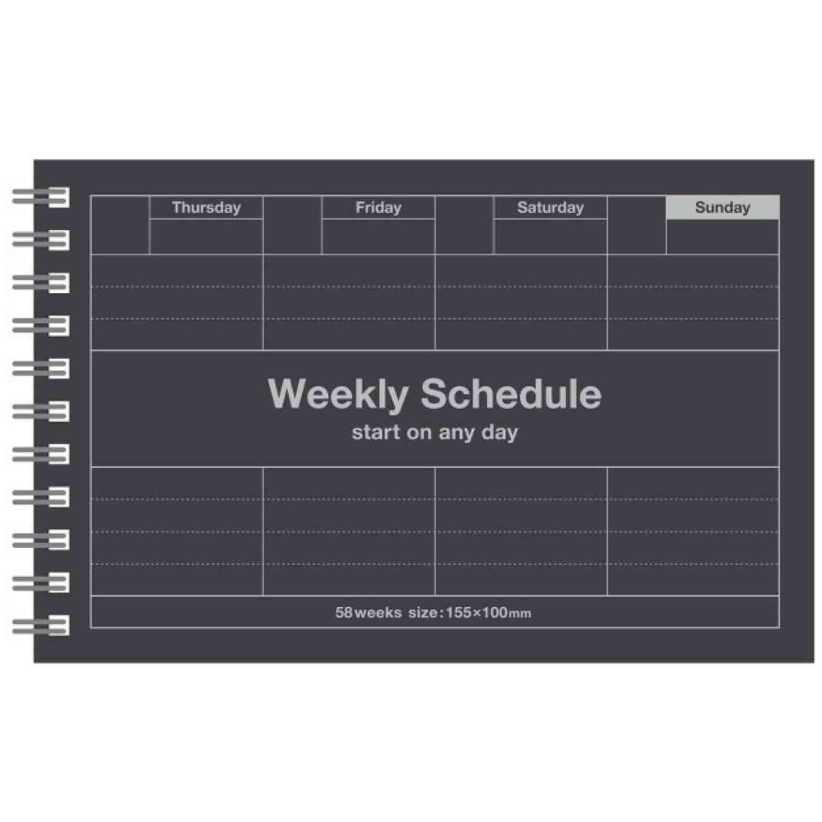 Dayfree Weekly Schedule / Black
