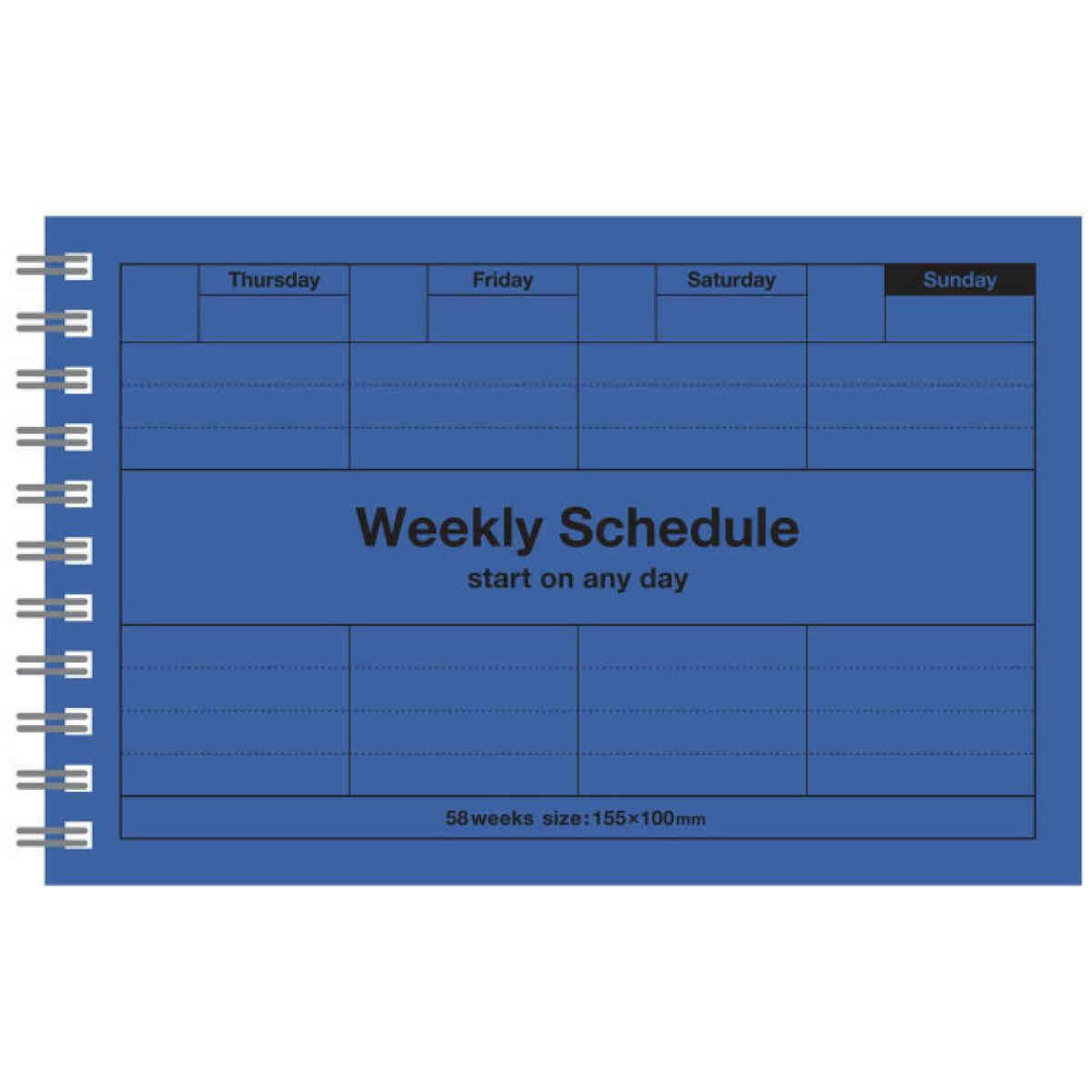 Dayfree Weekly Schedule / Blue