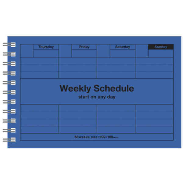 Dayfree Weekly Schedule / Blue