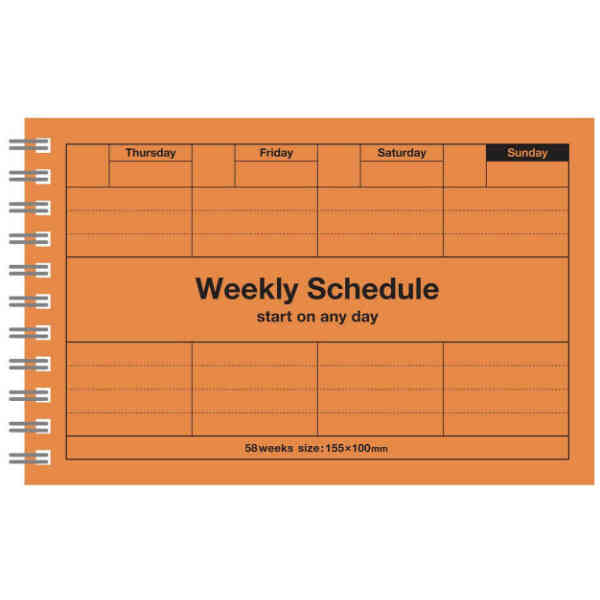 Dayfree Weekly Schedule / Orange