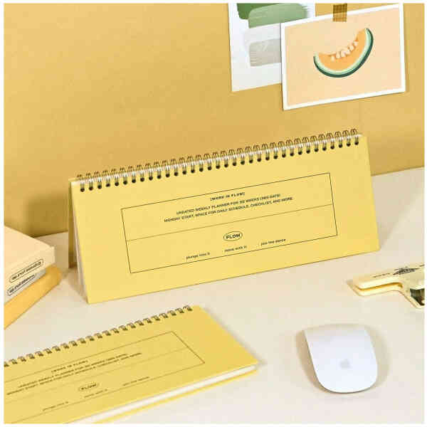 Flow Weekly Planner (undated / 12 mth) 01 Butter Yellow