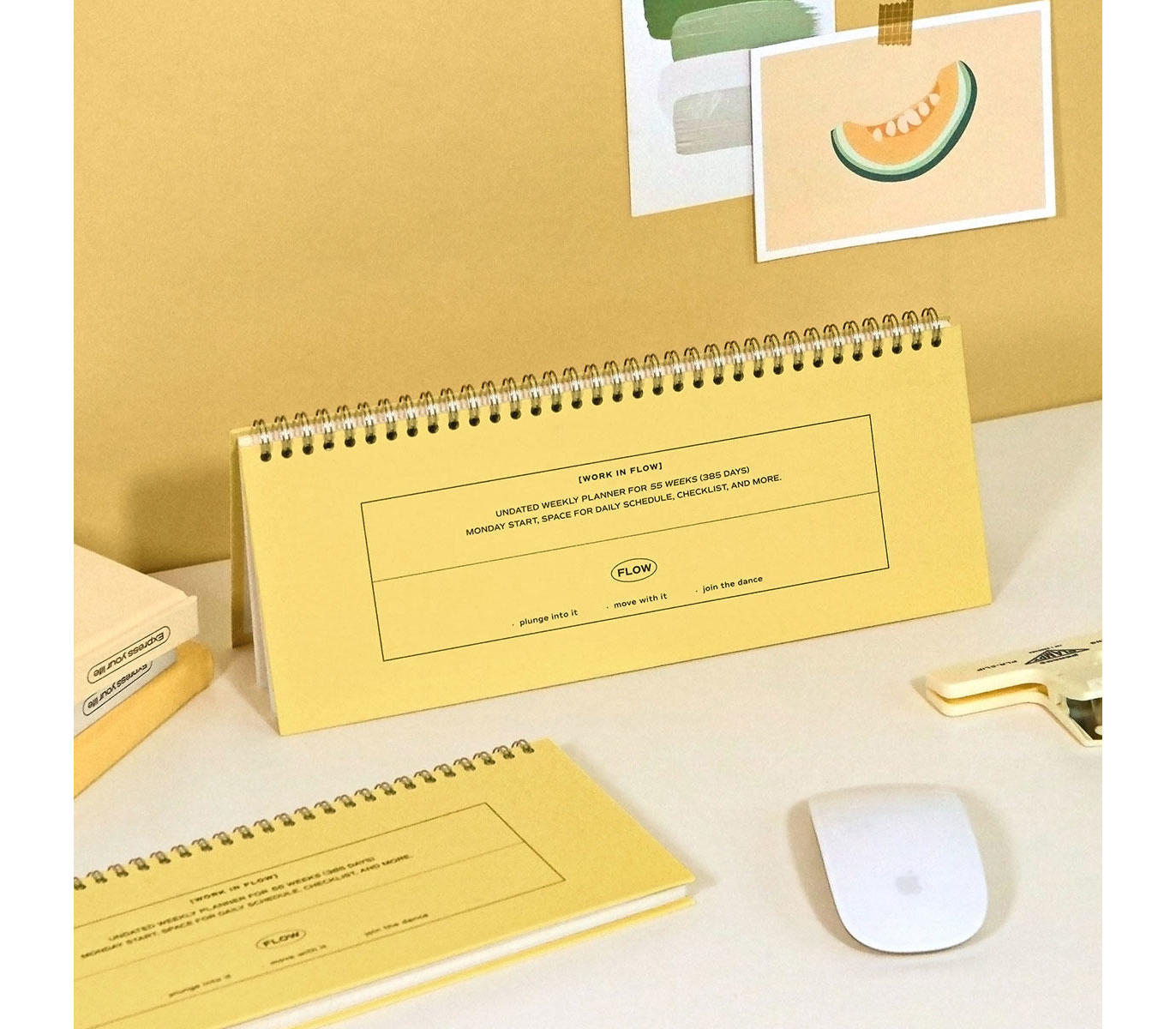flow weekly planner butter yellow