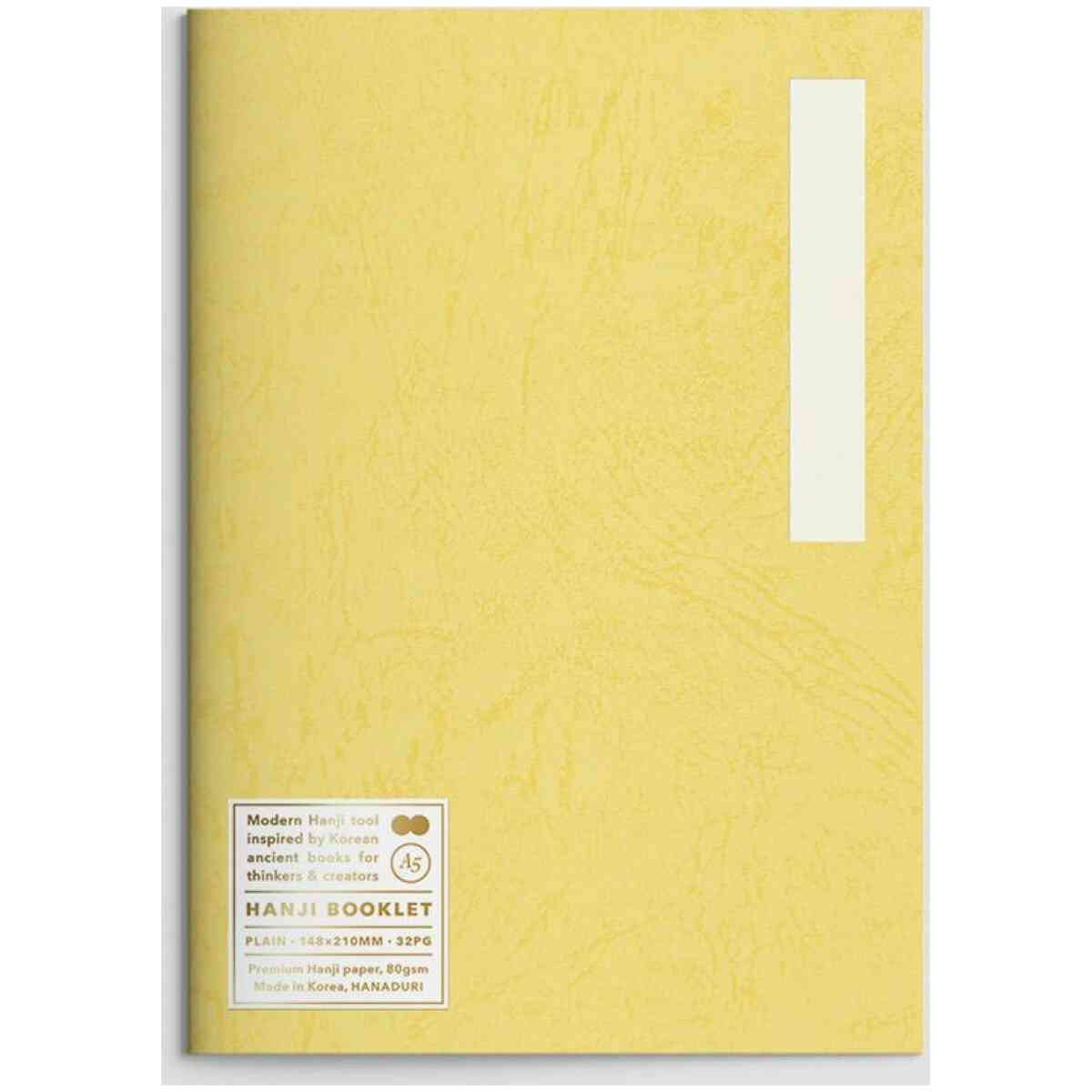 Hanji Booklet A5 Plain Yellow