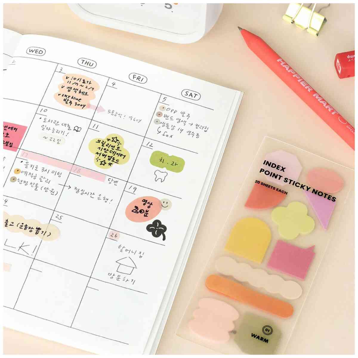 Index Point Sticky Notes 01 Warm