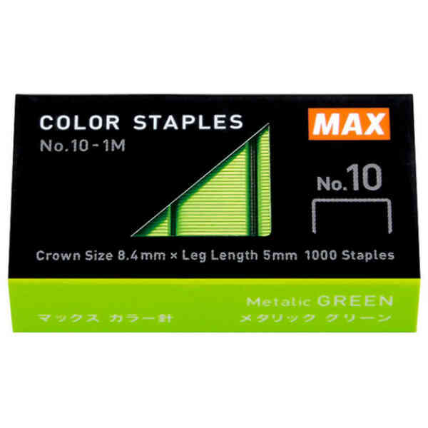 Staples green Max, N-10 / 1000 pcs