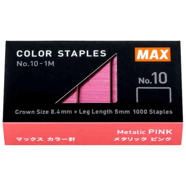 Staples pink Max, N-10 / 1000 pcs