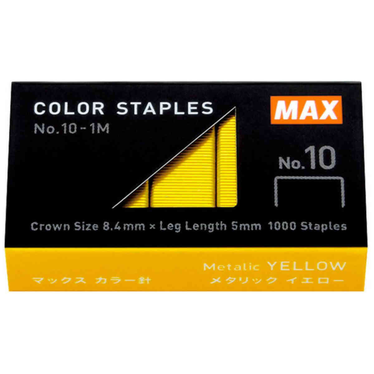 Staples yellow Max, N-10 / 1000 pcs