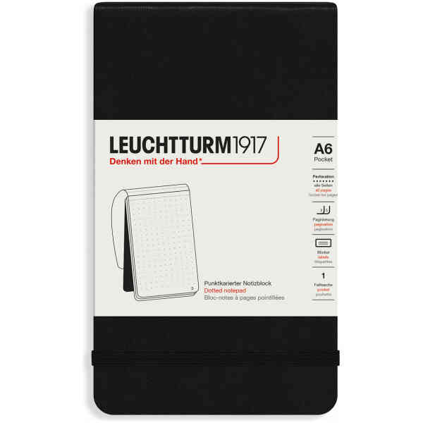 Leuchtturm1917 Reporter Notepad A6 Black