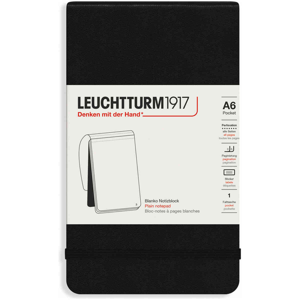 Leuchtturm1917 Reporter Notepad A6 Black - Bild 2