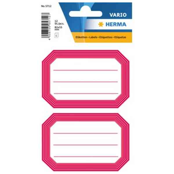 Herma stickers Vario skolbok röd ram (6)