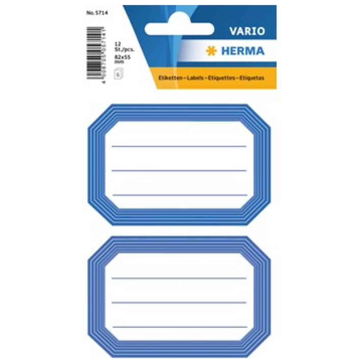 Herma stickers Vario skolbok blå ram (6)