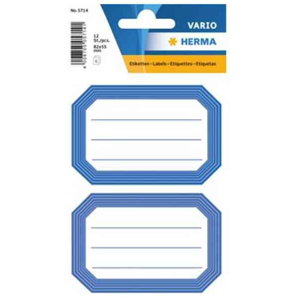 Herma stickers Vario skolbok blå ram (6)