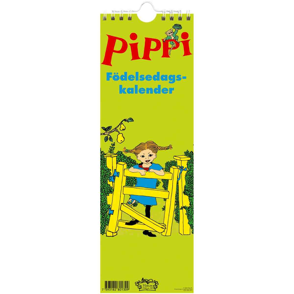 Födelsedagskalender med Pippi motiv