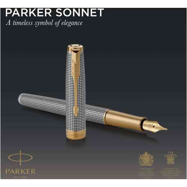 Parker Sonnet Chiselled Silver G.T Fountain pen