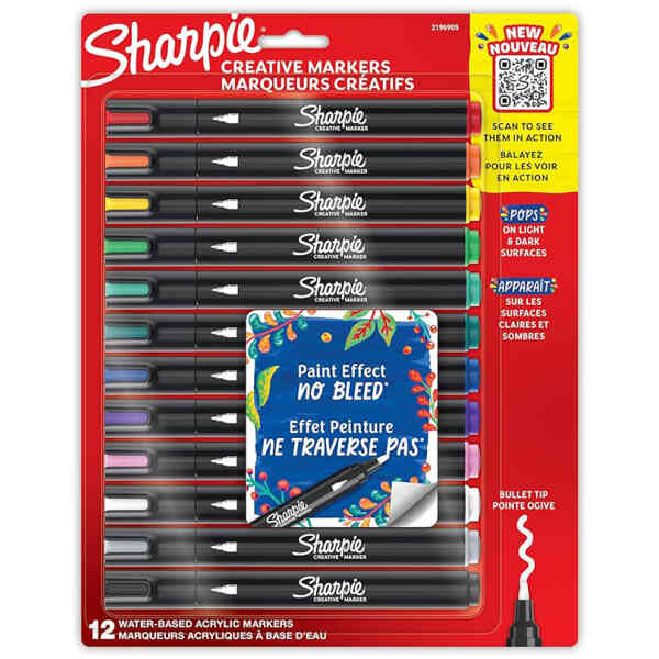 Sharpie acrylic creative marker bullet BL12 assorted