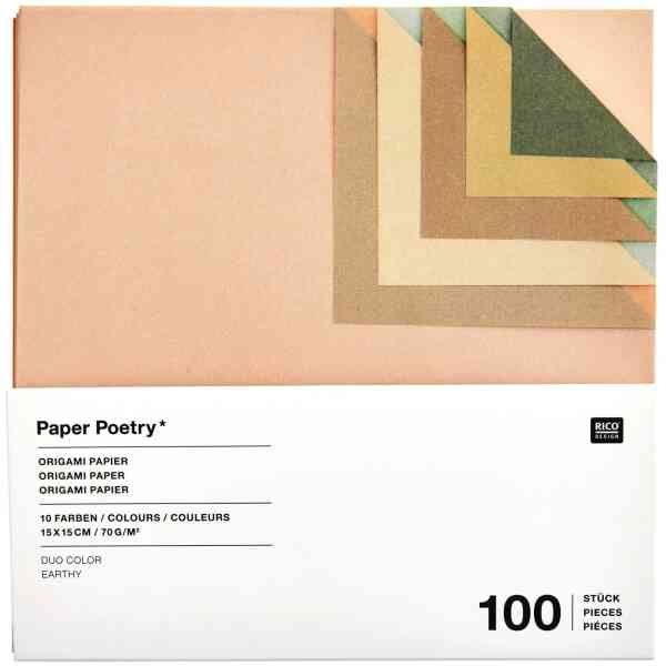 Origami Duo Color, Earthy FSC MIX, 15 x 15 cm