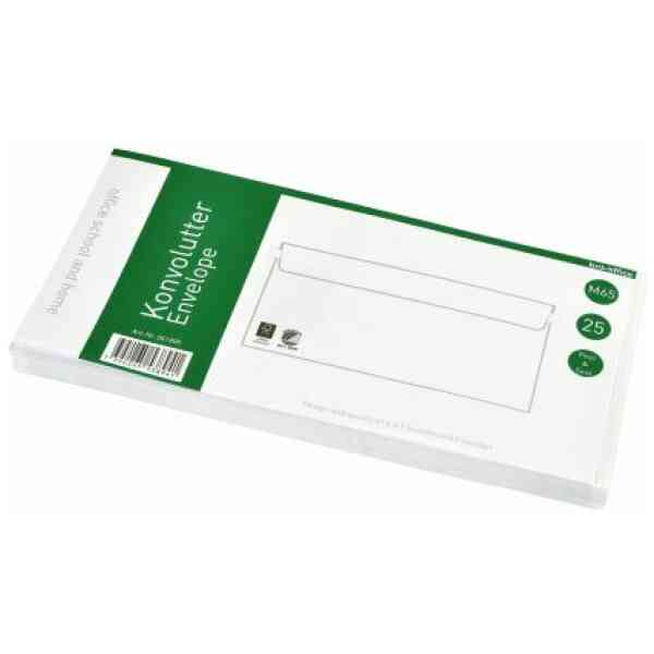 Kuvert M65 Peel & Seal 25st Vita