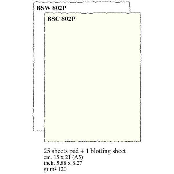 Sheets Pad cm.15x21 A5 (x25+1) - BSC 802P - Cream