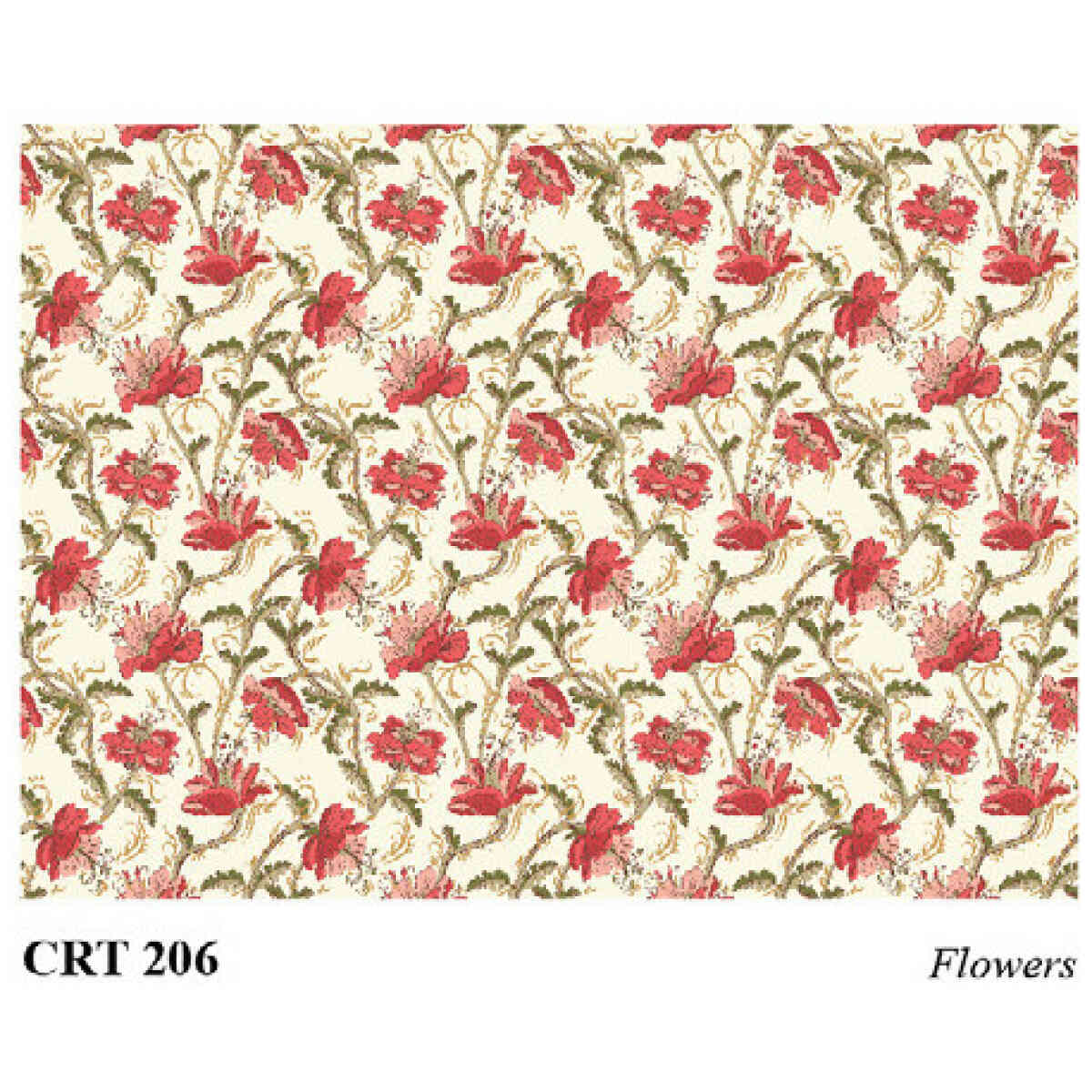Wrapping Paper cm.70x100 - Pink - Flowers - CRT 206
