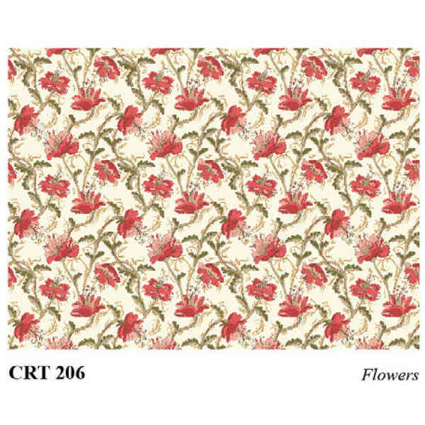 Wrapping Paper cm.70x100 - Pink - Flowers - CRT 206