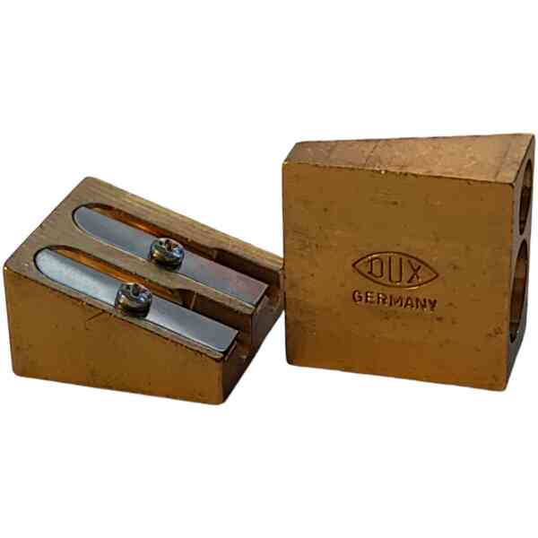 Single sharpener made of brass wedge - shaped
