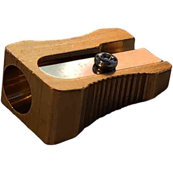 Single Sharpener made of brass wedge - shaped