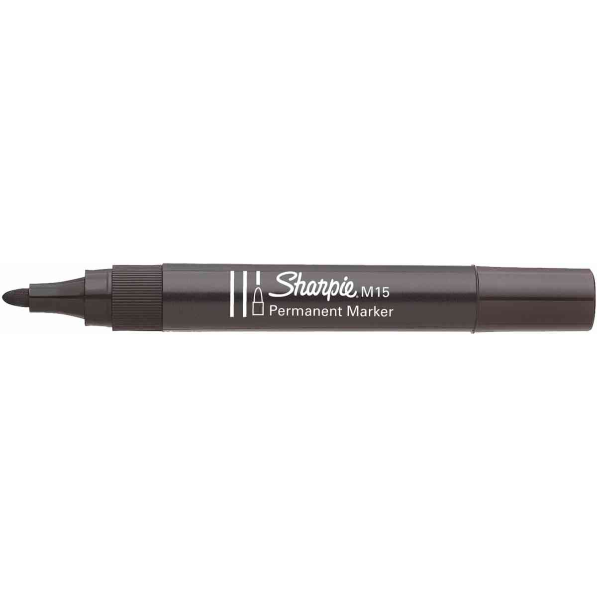 Sharpie M15 Permanent Markers : Bullet Tip : Black :
