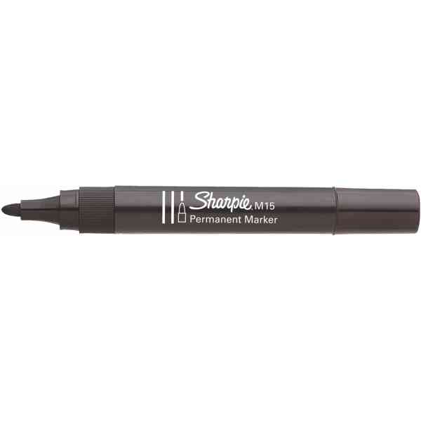 Sharpie M15 Permanent Markers : Bullet Tip : Black :
