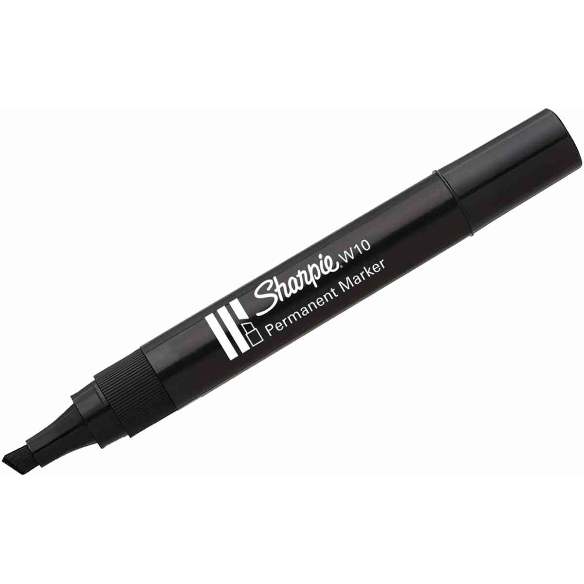 Sharpie W10 Permanent Markers : Chisel Tip : Black Ink