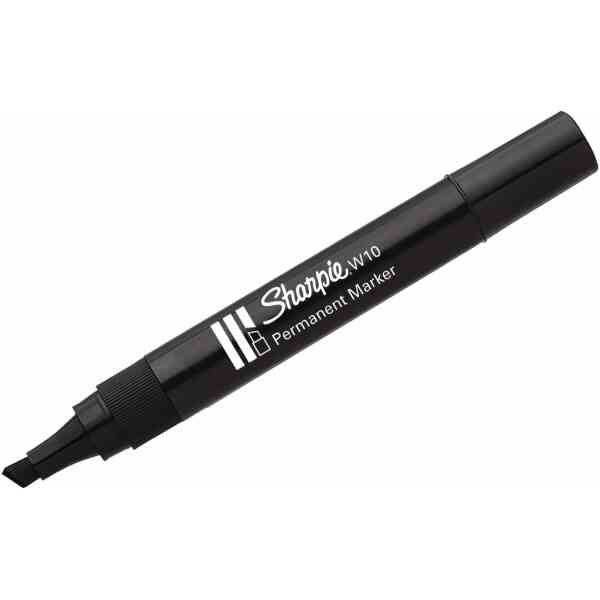 Sharpie W10 Permanent Markers : Chisel Tip : Black Ink